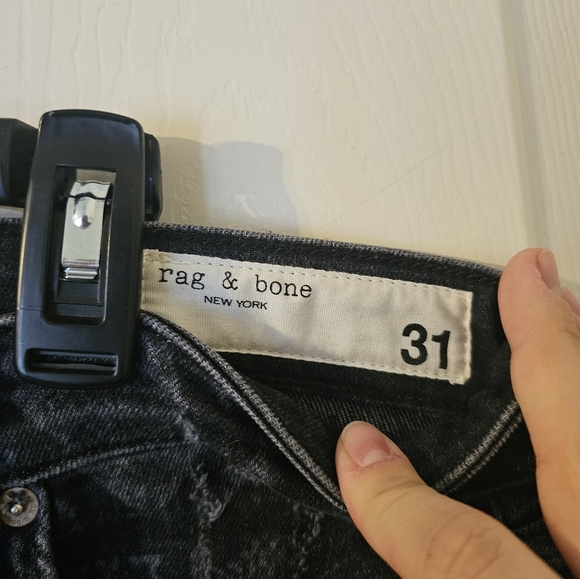 Rag And Bone Snake Skin Womens Cate Mid Rise Ankle Skinny Jeans Size 31 Stretchy - Picture 2 of 6